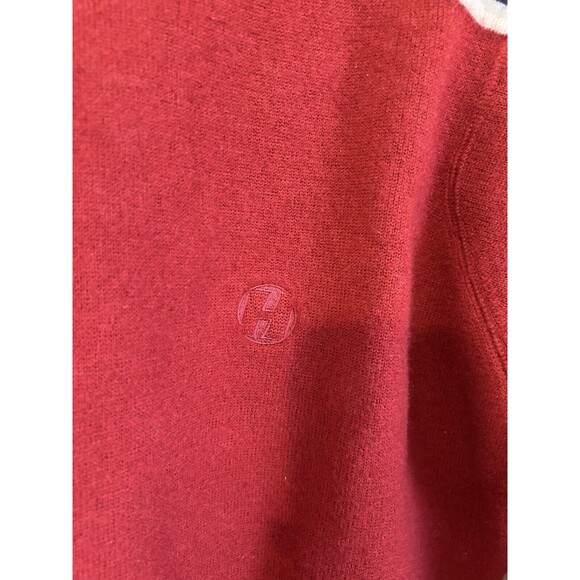 Tommy Hilfiger Striped Knit Sweater Men’s XL Red VTG Embroidered Logo Wool Cotto - Picture 4 of 6